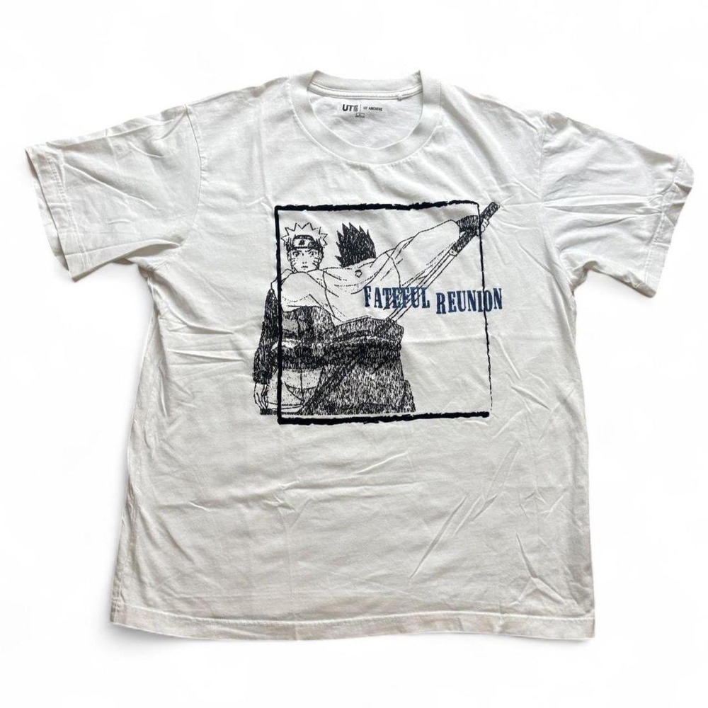 Uniqlo UT Archive Naruto Fateful Reunion Graphic T-Shirt White Large Mens Tee